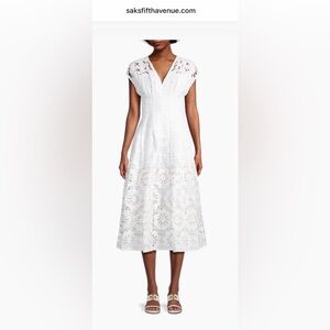 Tory Burch White Floral Maxi Dress